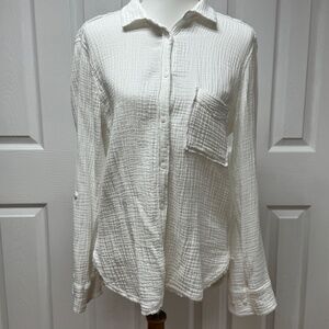 MELISSA‎ NEPTON Butonned Down White  Shirt - Size S.